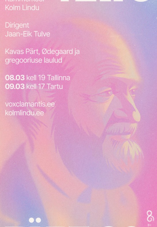 Arvo Pärt 90 / Vox Clamantis, Kammerkoor Kolm Lindu, Jaan-Eik Tulve