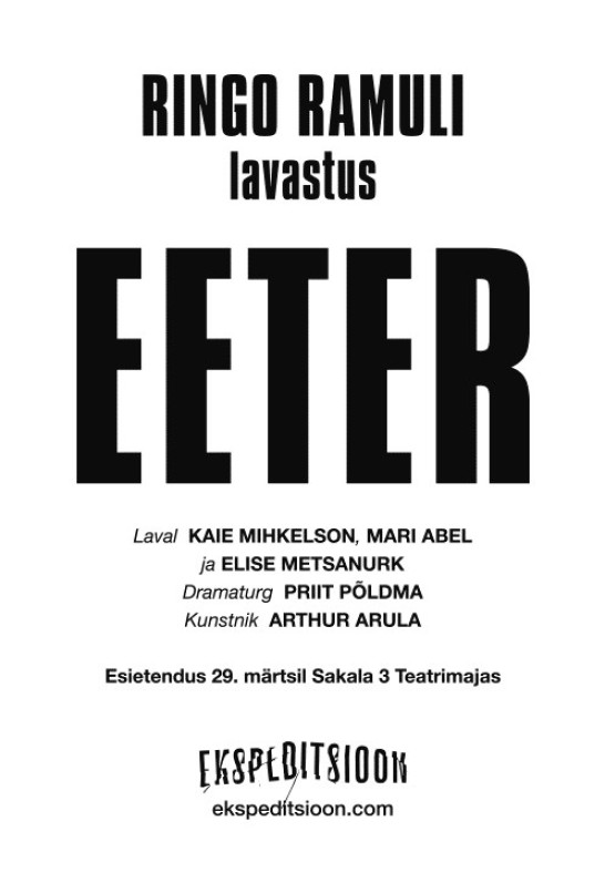 Ringo Ramuli lavastus ''Eeter''