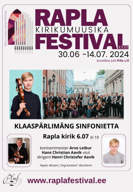 Rapla Kirikumuusika Festivali kontsert "Klaaspärlimäng sinfonietta"